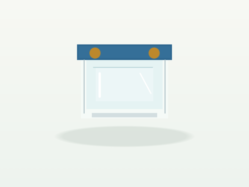 Airtight glass food container with blue locking lid